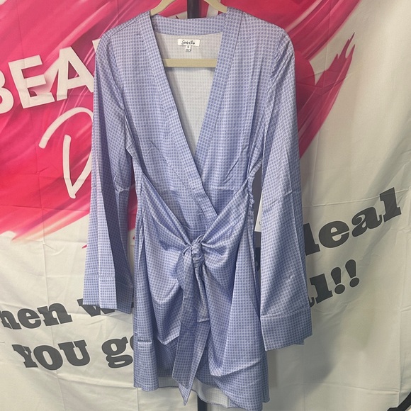 Shades of Rose Dresses & Skirts - Blue Wrap Dress with Tie Front from Shades of rose NWT SIZE S